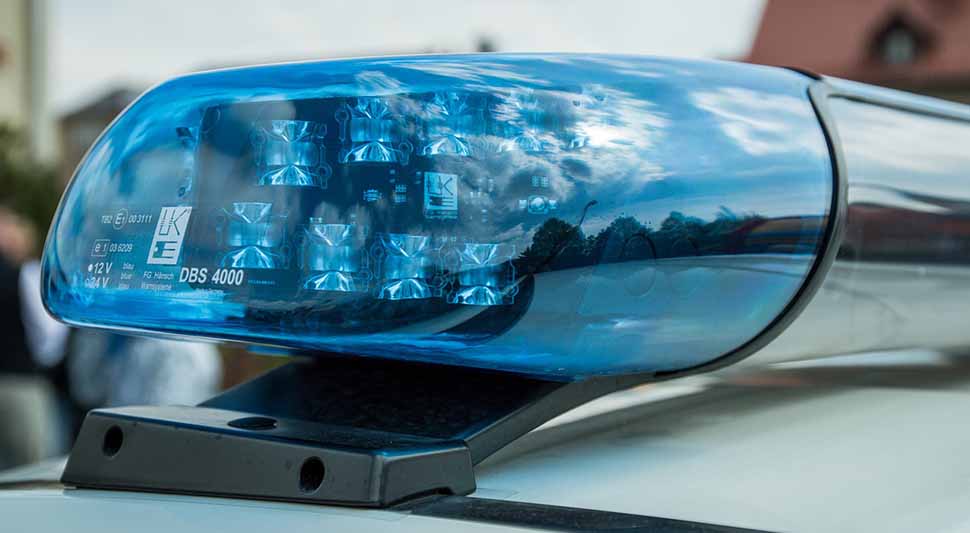 Илустрација плаве полицијске ротације која није укључена