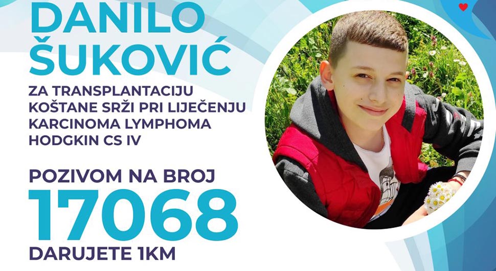 Budi human i pozovi 17068 - da Danilo pobijedi opaku bolest!