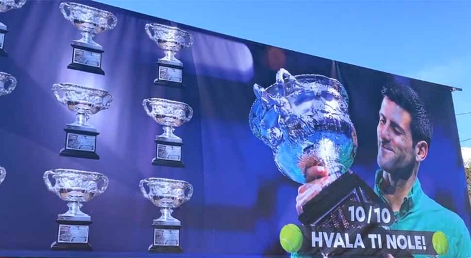 Bilbord u čast Novaka Đokovića u Banjaluci