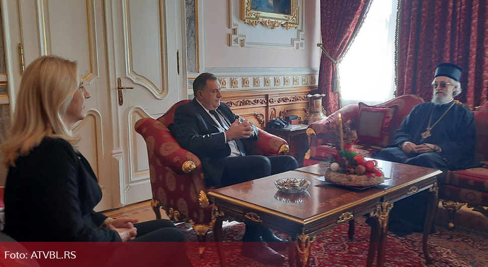 Dodik i Cvijanovićeva na prijemu kod episkopa Jefrema