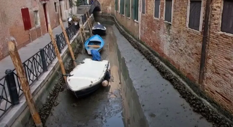 Poznati kanali u Veneciji presušili