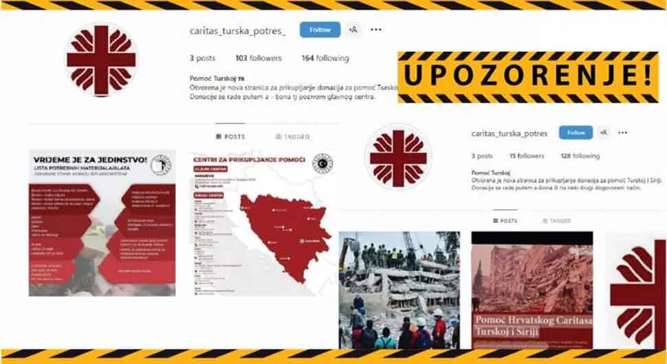 Karitas BiH: Zloupotrebljava se materijal za pomoć Turskoj i Siriji