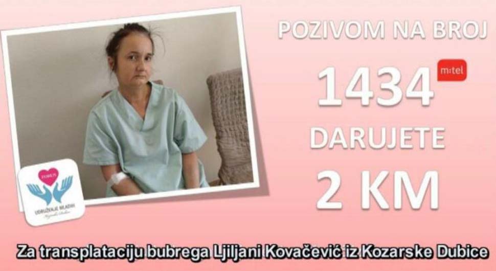 Aktiviran humanitarni broj: Pozovite 1434 za Ljiljanu Kovačević