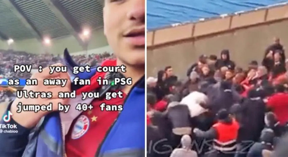 U dresu Bajerna došao na tribinu PSŽ-a, dobio žestoke batine - VIDEO