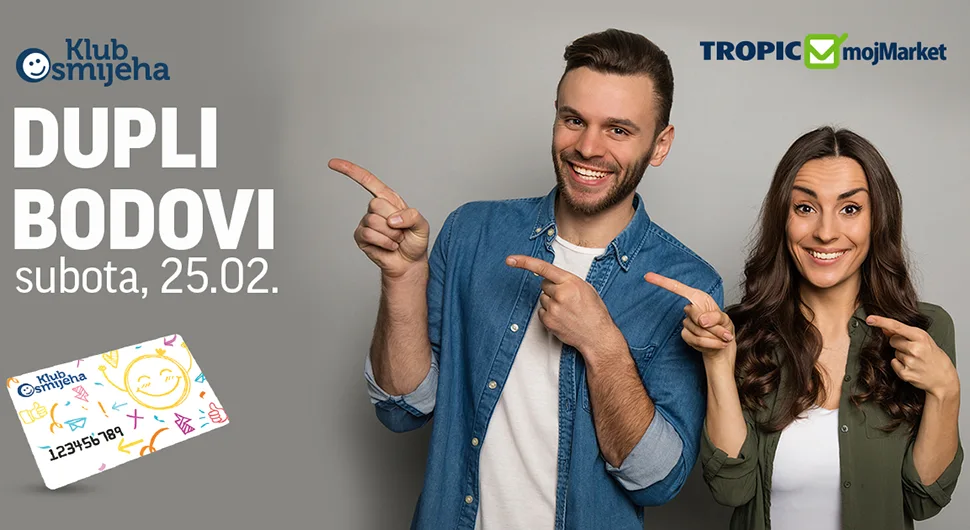 Brže i lakše do uštede uz duple bodove u Tropic i mojMarket trgovinama