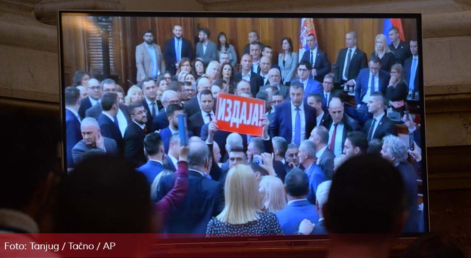 Tuča u Skupštini Srbije