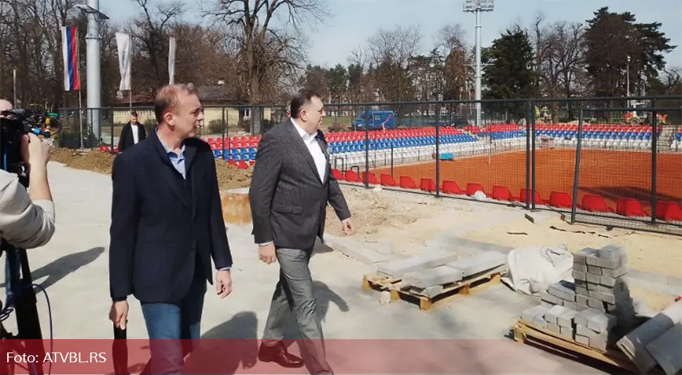 Dodik obišao mjesto izgradnje teniskih terena: Banjaluka dobija novi sadržaj