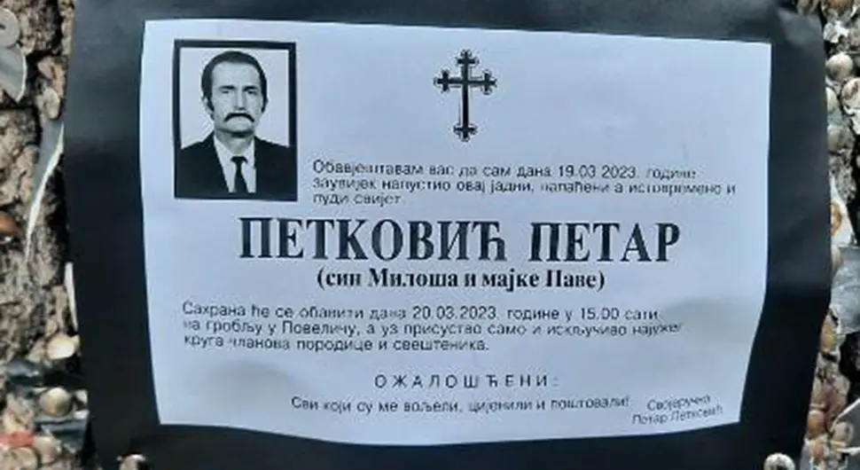 Neobična smrtovnica kod Srpca: Napustio sam ovaj ludi svijet