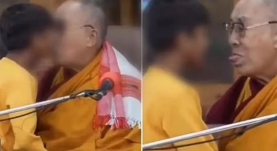 Užas! Dalaj Lama poljubio dječaka u usta i tražio da mu "sisa jezik"
