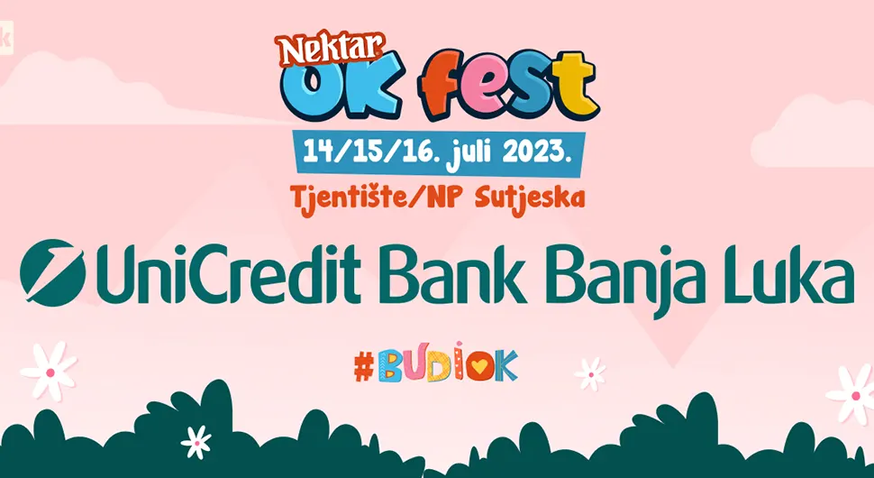 UniCredit Bank Banja Luka zvanična Banka partner Nektar OK Festa 2023