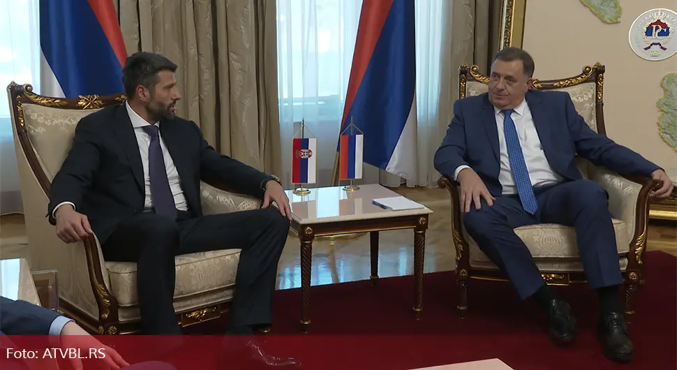 Dodik se sastao sa Šapićem: "Dolazak u Srpsku i Banjaluku kao da dolazim u svoju kuću"