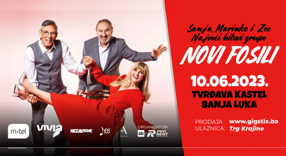 Odgođen koncert "Novih fosila" u Banjaluci
