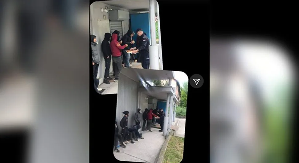Policajci velikog srca: Nahranili gladne migrante