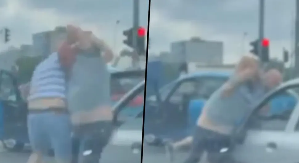 Brutalna tuča vozača na raskrsnici