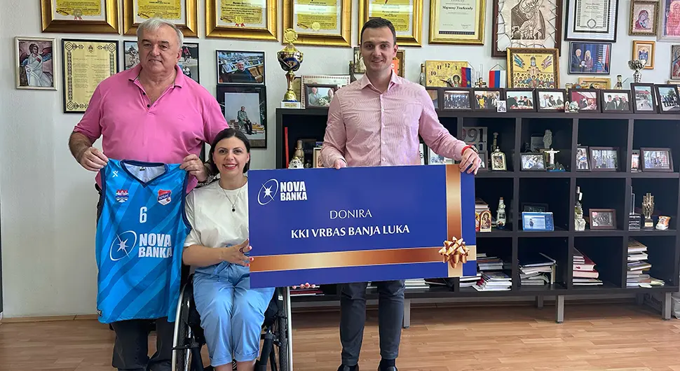 Nova banka uručila donaciju Košarkaškom klubu invalida "Vrbas"