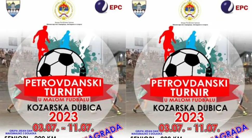 Petrovdanski turnir u malom fudbalu od 3. do 11. jula u Kozarskoj Dubici
