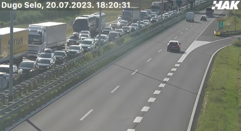 Kolona duga sedam kilometara na auto-putu Bregana-Lipovac