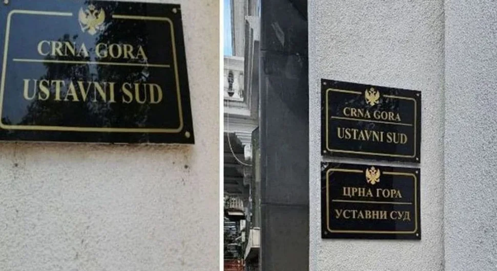 Vraćena ćirilična tabla na zgradu Ustavnog suda Crne Gore