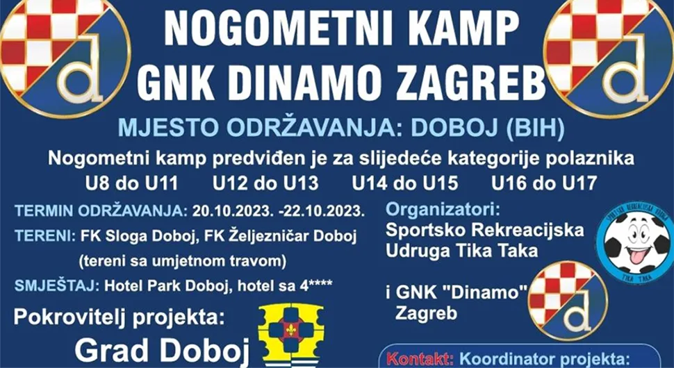 Hrvatski šampion u lovu na talente u BiH: Doboj domaćin kampa GNK Dinamo