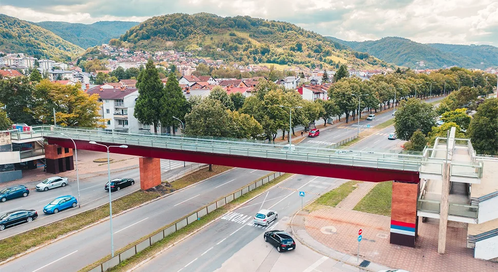 Uklanjanje privremenog pješačkog prelaza kod pasarele na Starčevici