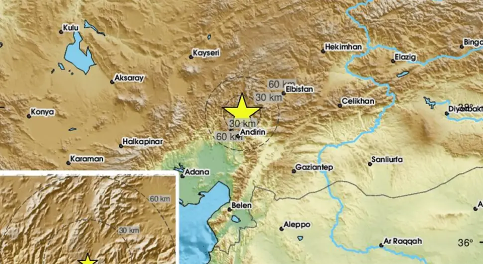 Поново се тресе код Кахраманмараша