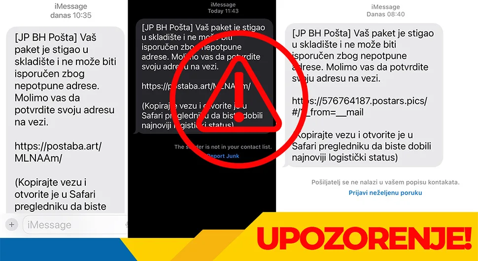 БХ Поште упозориле на преваре путем порука