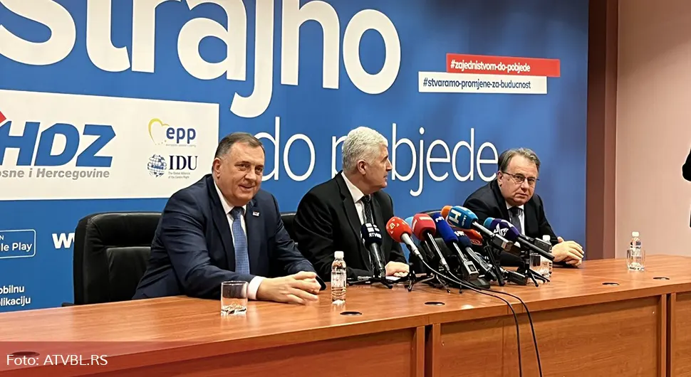 Конференција за медије након састанка лидера странака на нивоу власти у БиХ