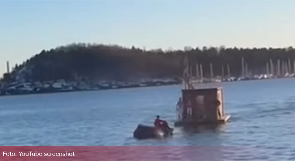 Теслом слетио у море, спасила га плутајућа сауна
