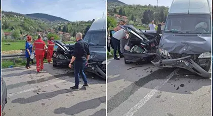 Три особе повријеђене приликом судара кампера и аутомобила