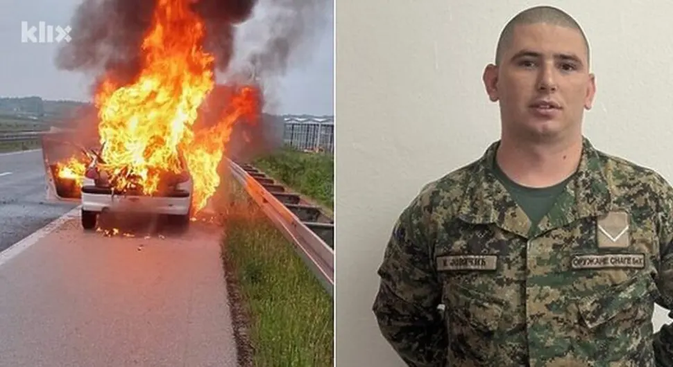 Људски гест: Припадник ОС БиХ помогао породици из запаљеног аута на ауто-путу