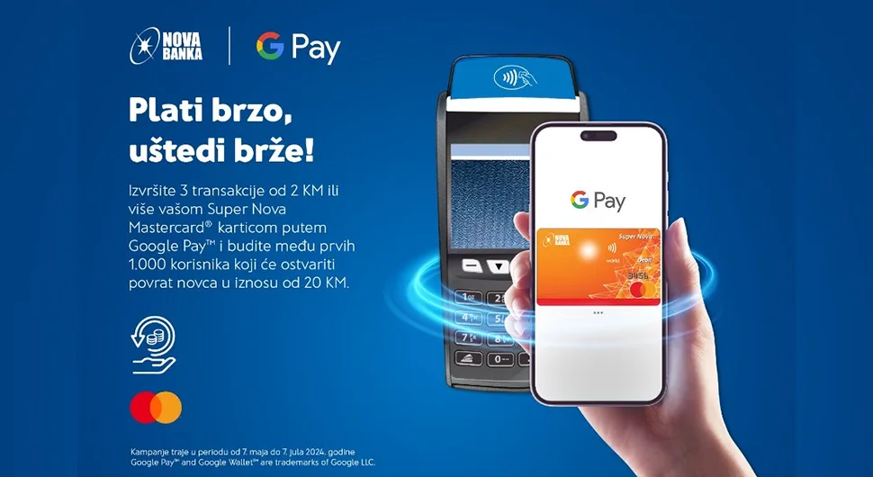 Плати брзо, уштеди брже уз Нову банку и ''Mastercard''