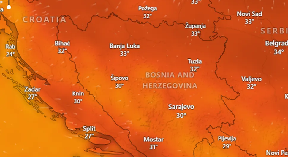 Температуре веће од предвиђених, стижу и тропске ноћи