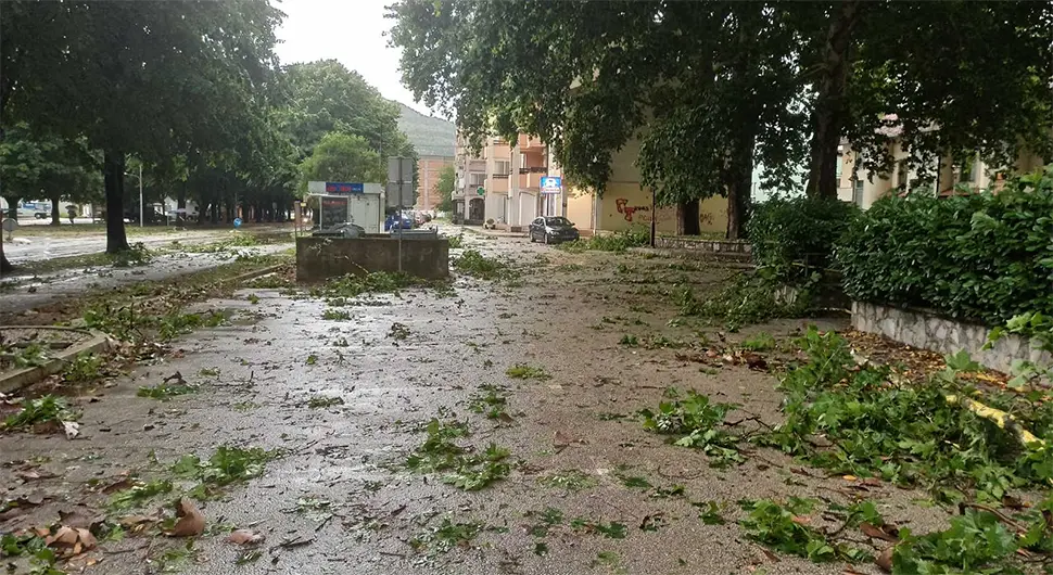 Путеви у Херцеговини проходни, мјестимично оборена стабла и одрони