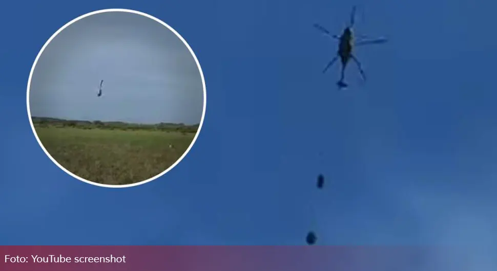 Узнемирујући снимак са војне вјежбе: Маринац скочио из хеликоптера, а падобран се не отвара