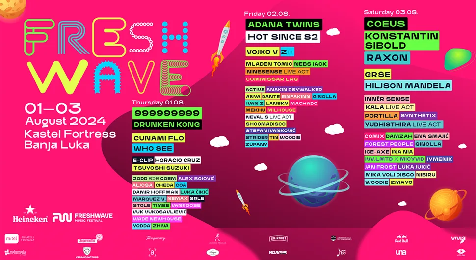 Познати сви извођачи који ће наступити на Freshwave фестивалу 2024!