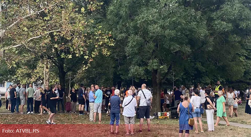 Протест грађана против грађевинских радова на бањалучком "Купусишту"