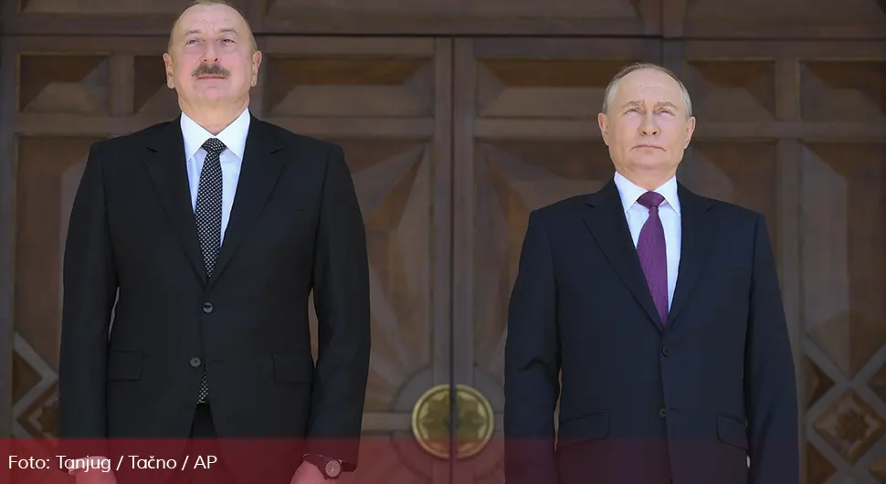 Путин и Алијев у Азербејџану: Државне химне и цвијеће уз Вјечну ватру, свечана церемонија дочека