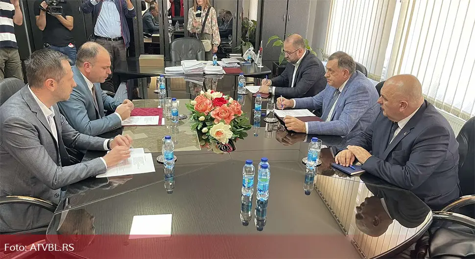 Почео састанак Додика и Ивановића у Зворнику