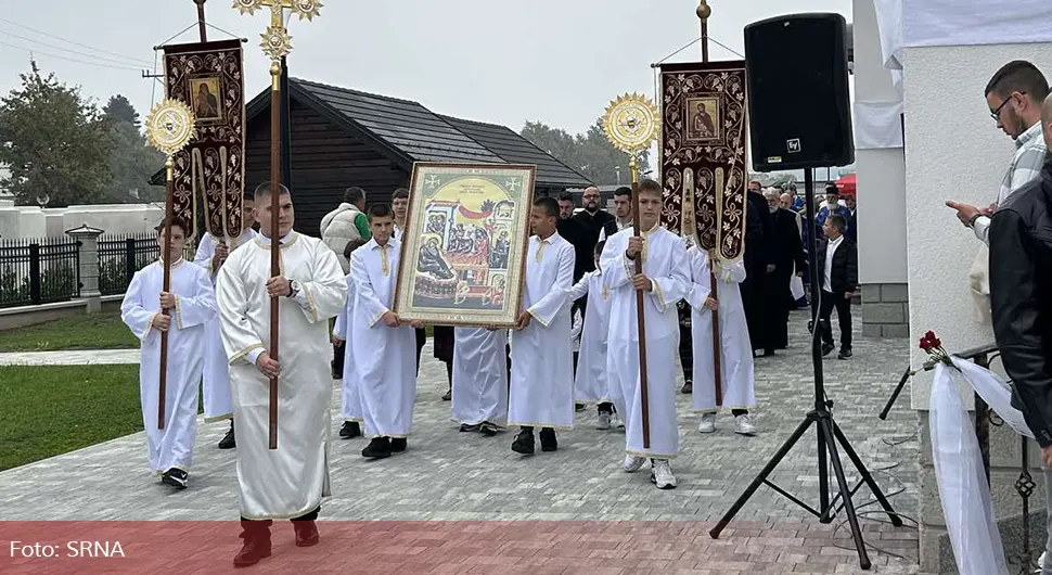Освештање Храма у Дервишима, присуствује предсједник Српске
