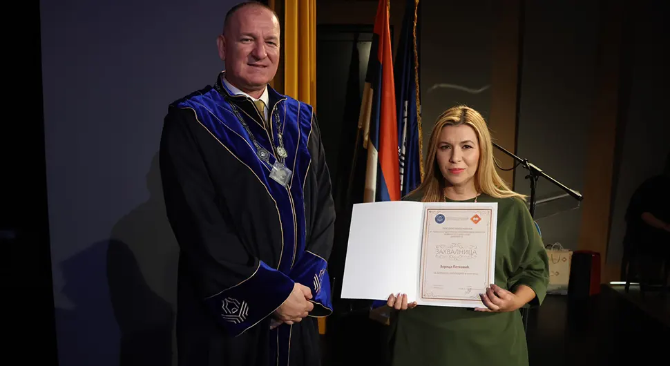 Уреднику АТВ-а Зорици Петковић уручена Захвалница за допринос промоцији Пољопривредног факултета