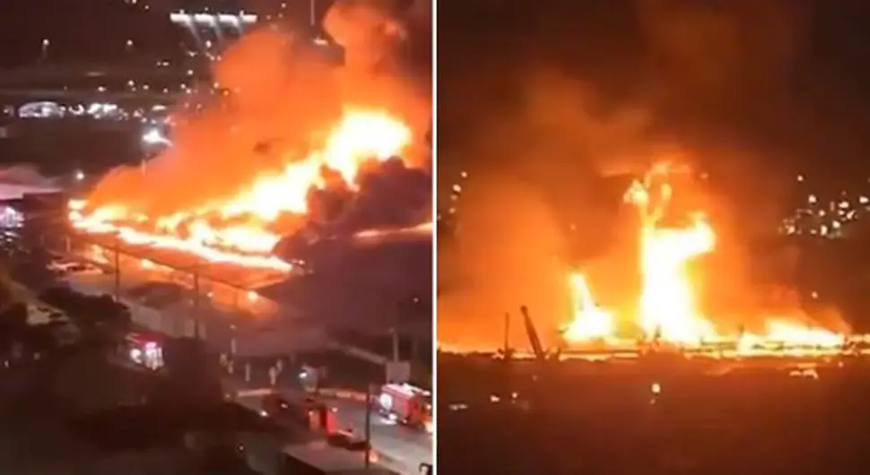 Гори америчка војна база! Више од 160 ватрогасаца на терену