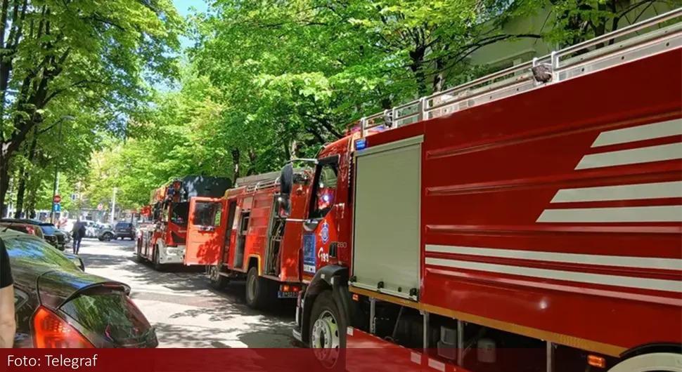 Пожар у центру Београда