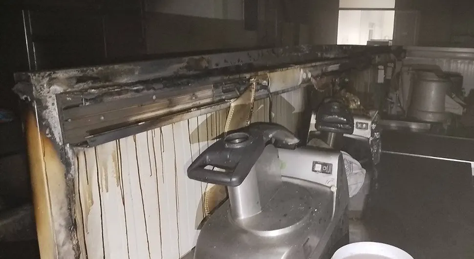 Горјела кухиња у ресторану у Бањалуци