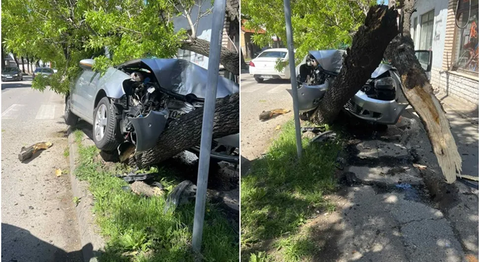 Аутомобилом ударио у дрво: Возач пребачен у болницу