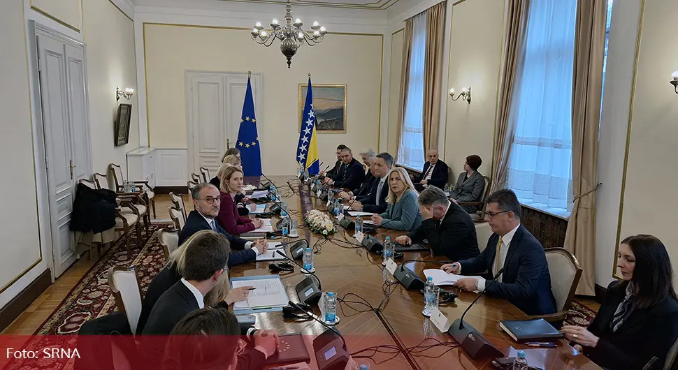 Састанак чланова Предсједништва БиХ са Каласовом