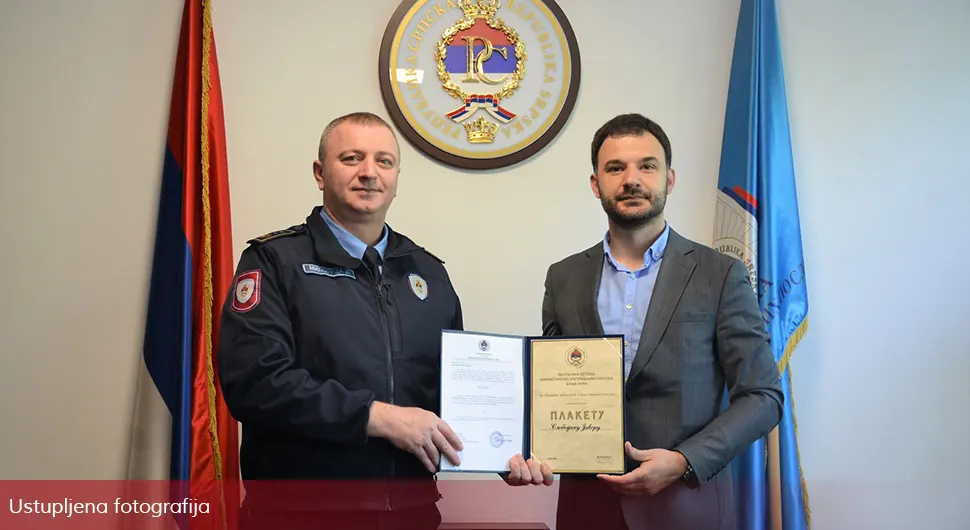 Градоначелнику Приједора признање МУП-а Српске