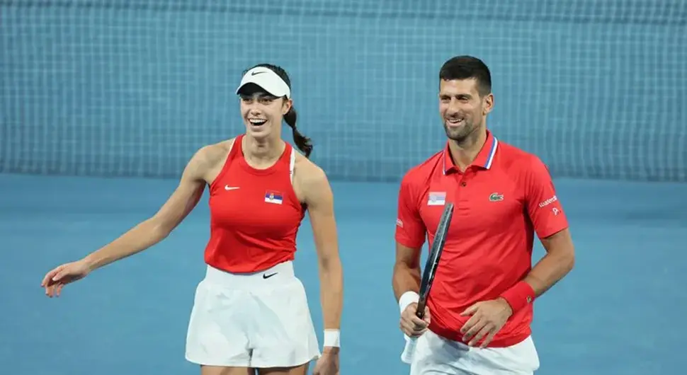 Olga Danilović i Novak Đoković
