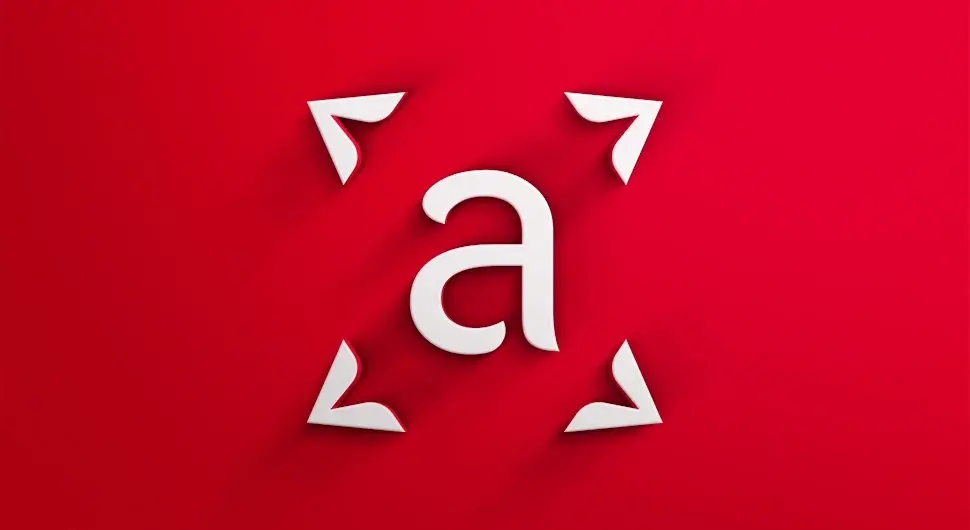 Logotip ATV-a na crvenoj pozadini.