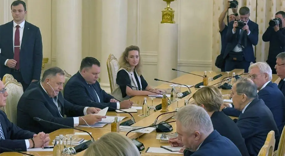 Састанак предсједника Републике Српске Милорада Додика и министра спољних послова Руске Федерација Сергеја Лаврова