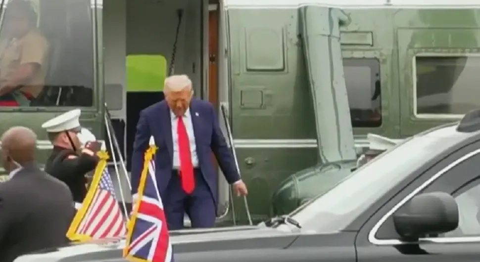 Прве слике: Хеликоптер принудно слетио, Трамп морао мијењати превоз